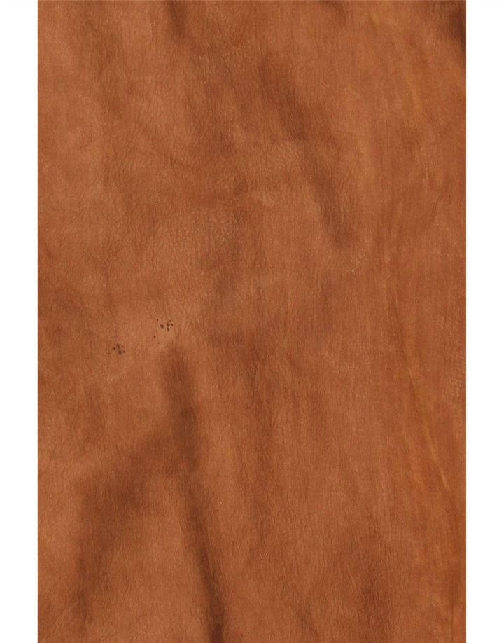 VINTAGE Abrigo de cuero para hombre Reino Unido 42 XL Marrón