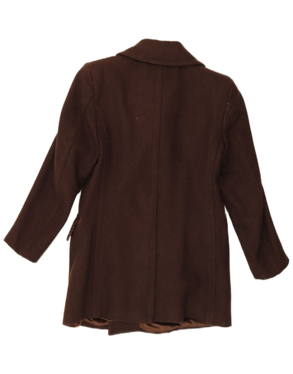 Vintage hombres doble pecho abrigo IT 46 pequeño marrón