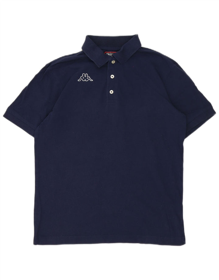 Kappa Polo Hombre Grande Azul Marino Algodón