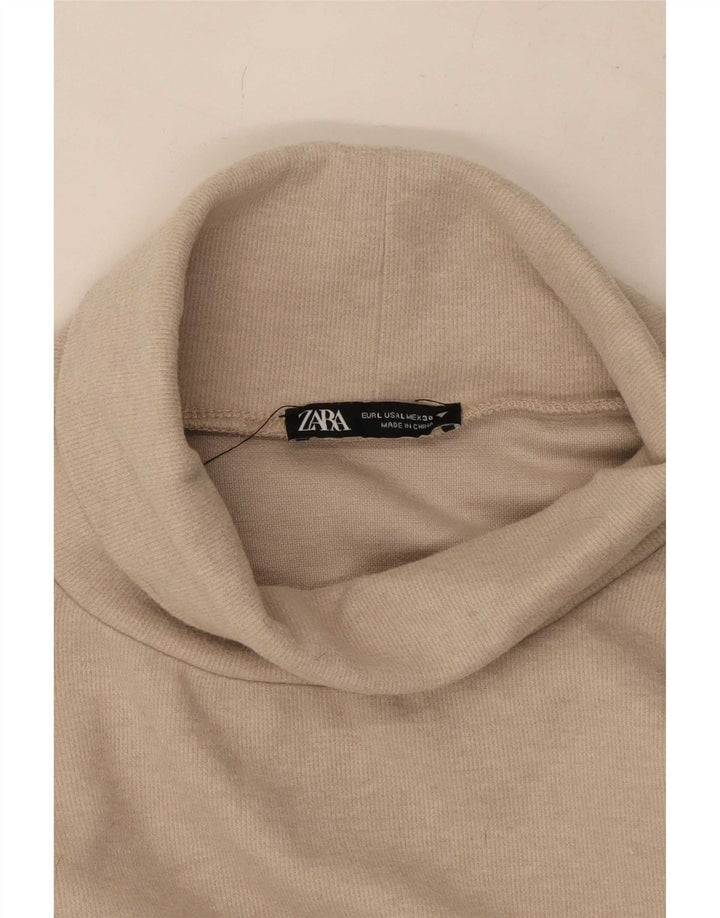 Zara Mujer Top Manga 3/4 UK 46 Grande Beige