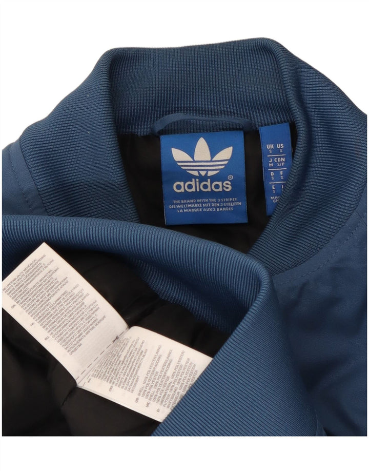 Adidas Chaqueta Bomber para Hombre UK 36 Small Azul Poliéster