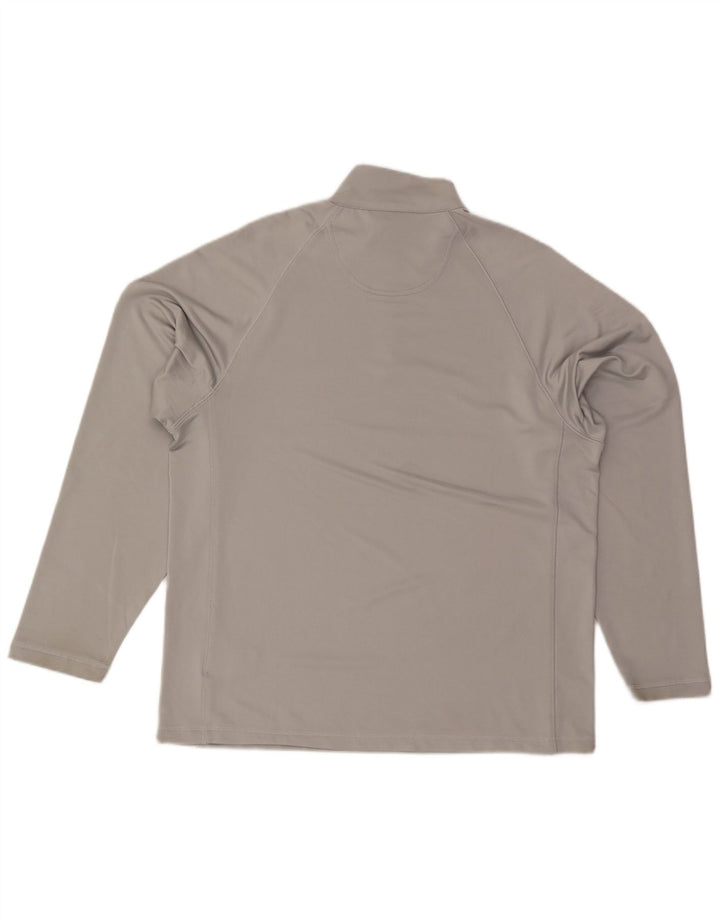 Adidas Climawarm Zip Neck Jersey Chándal Top Grande Gris Poliéster