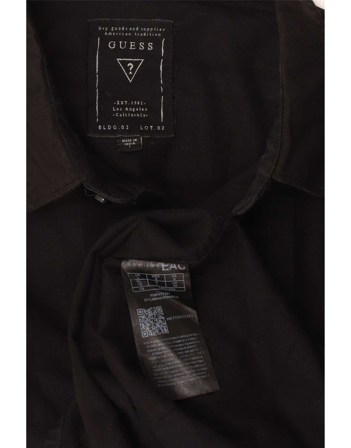 Guess Camisa Slim Fit De Algodón A Cuadros Negro Grande Hombre