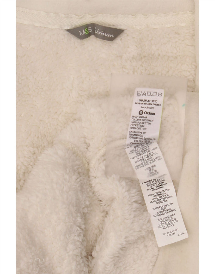 Marks & Spencer Chaqueta polar para mujer UK 20 2XL Algodón blanco