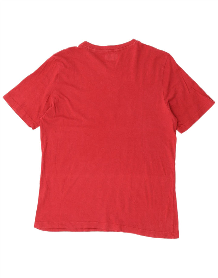 Kappa Hombre Camiseta Gráfica Top Medium Rojo Algodón