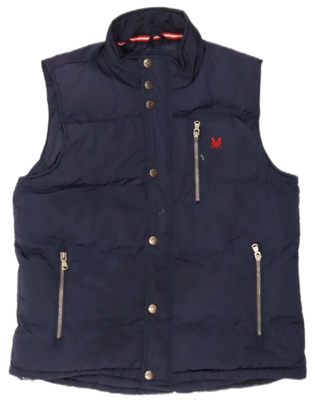 Crew Clothing Chaleco acolchado para hombre UK 38 Medio Azul marino Poliéster