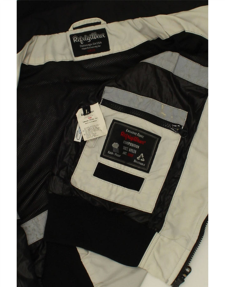 REFRIGIWEAR Womens Rain Jacket UK 16 Large Off White Nylon Vintage Refrigiwear and Second-Hand Refrigiwear from Messina Hembry 