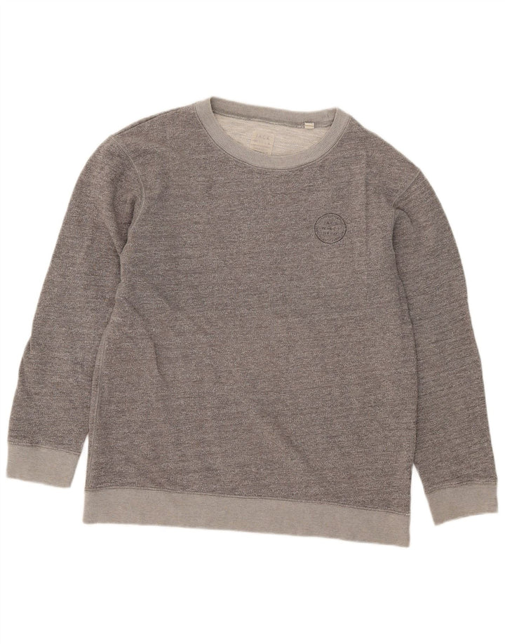 Jack Wills Sudadera para mujer Jumper UK 12 Algodón moteado gris medio