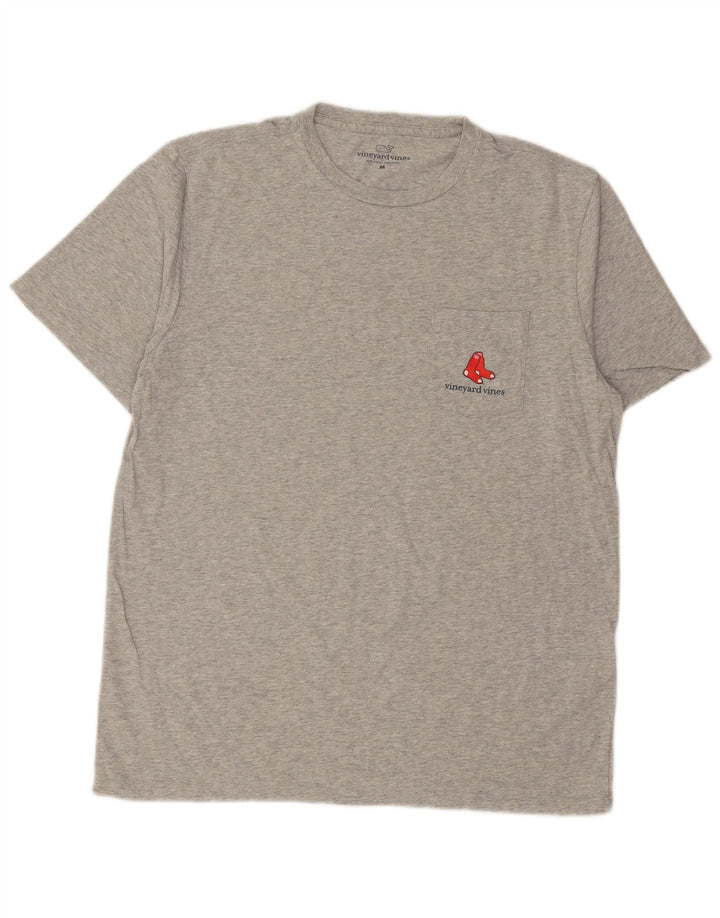 Vineyard Vines Camiseta gráfica para hombre Top Algodón gris medio