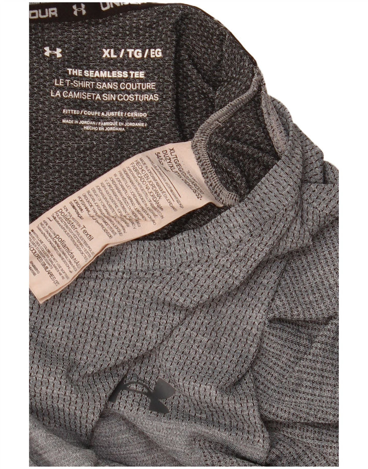 Camiseta Under Armour Hombre Top XL Gris Rayas Poliéster