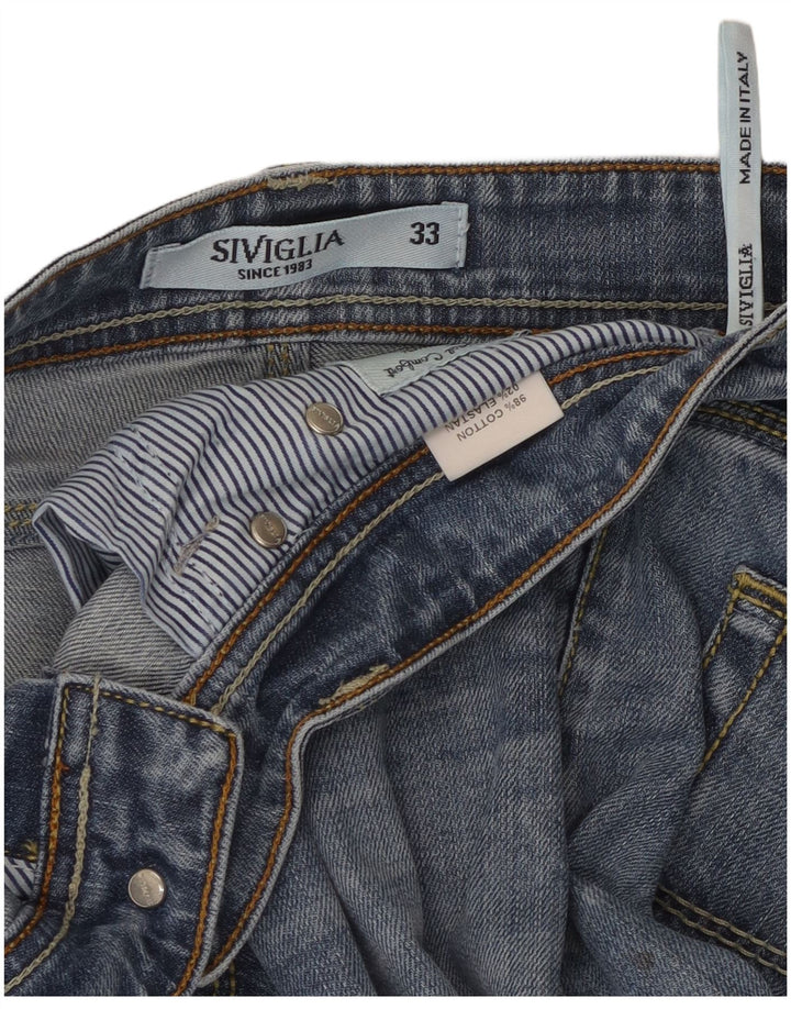 SIVIGLIA Vaqueros rectos para hombre W33 L30 Algodón azul
