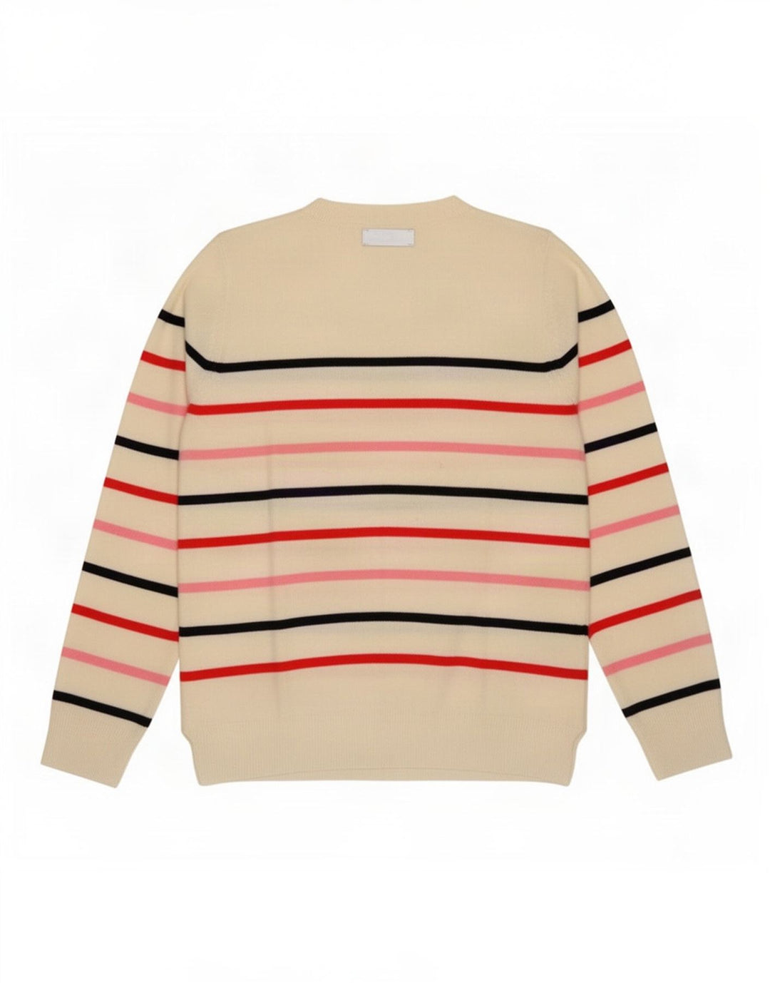 Marks & Spencer - Jersey de cuello redondo para mujer, talla 40, talla mediana, color blanco a rayas