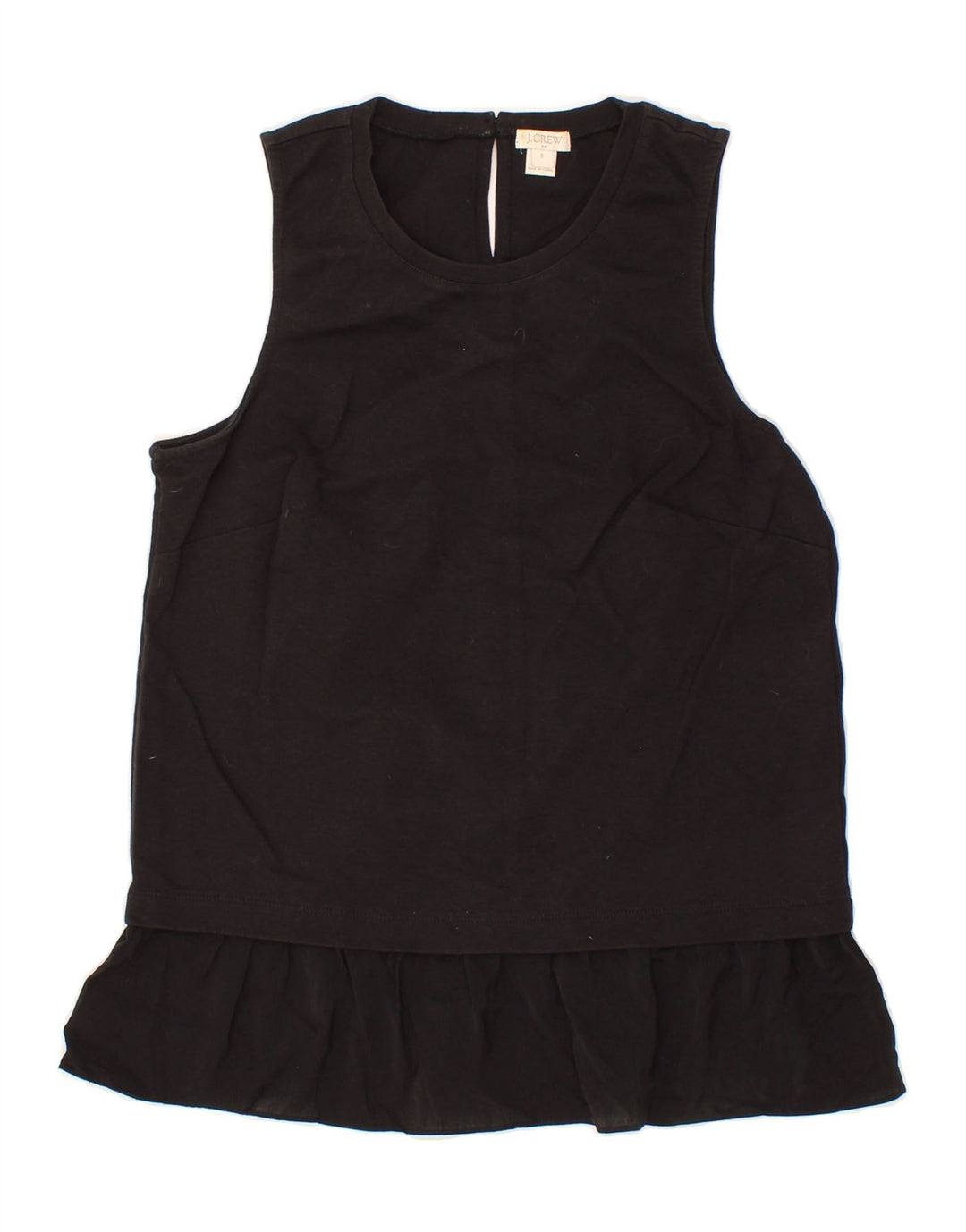 J. CREW Womens Sleeveless Blouse Top UK 10 Small Black Cotton Vintage J. Crew and Second-Hand J. Crew from Messina Hembry 