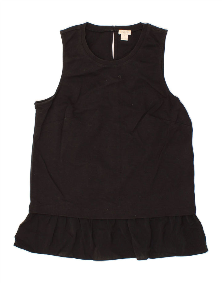 J. CREW Womens Sleeveless Blouse Top UK 10 Small Black Cotton Vintage J. Crew and Second-Hand J. Crew from Messina Hembry 