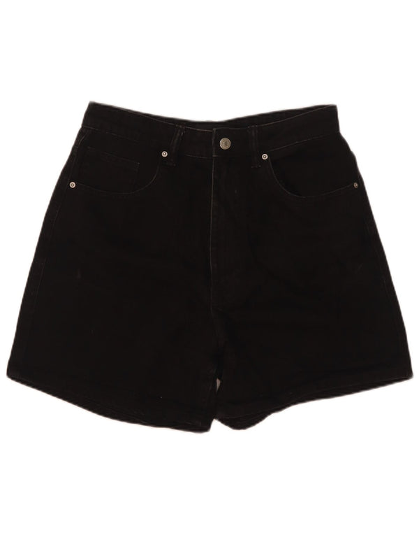 Zara Pantalones cortos vaqueros de cintura alta para mujer EU 38 Small W28 Algodón negro