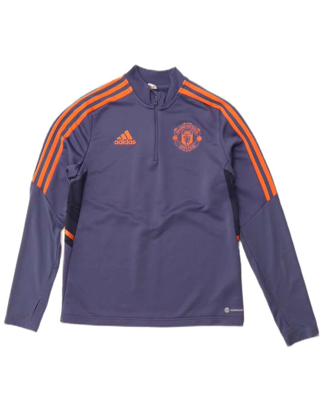 ADIDAS Chicos Manchester United Jersey Chándal Top 13-14 Años Azul