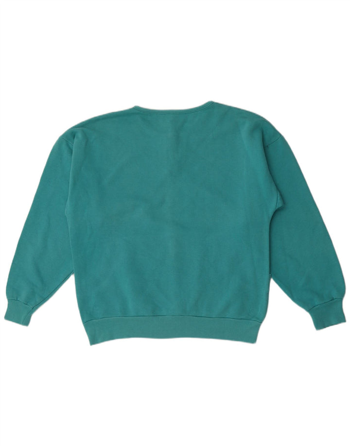 Etirel - Sudadera con cuello y botones para mujer, talla 40, color azul