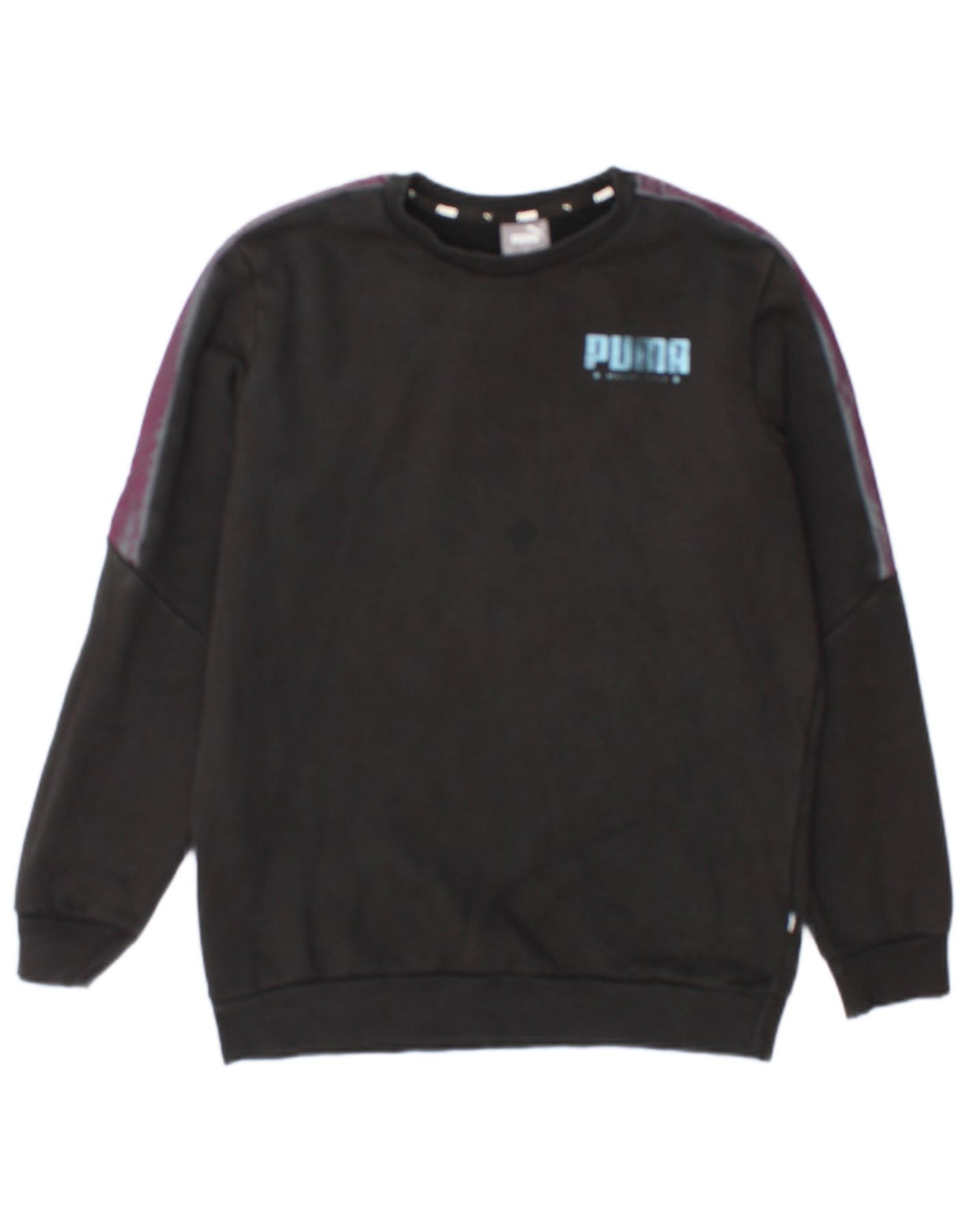 Puma Sudadera Estampada Con Estampado De Algodón Para Hombre Pequeño Negro Colorblock
