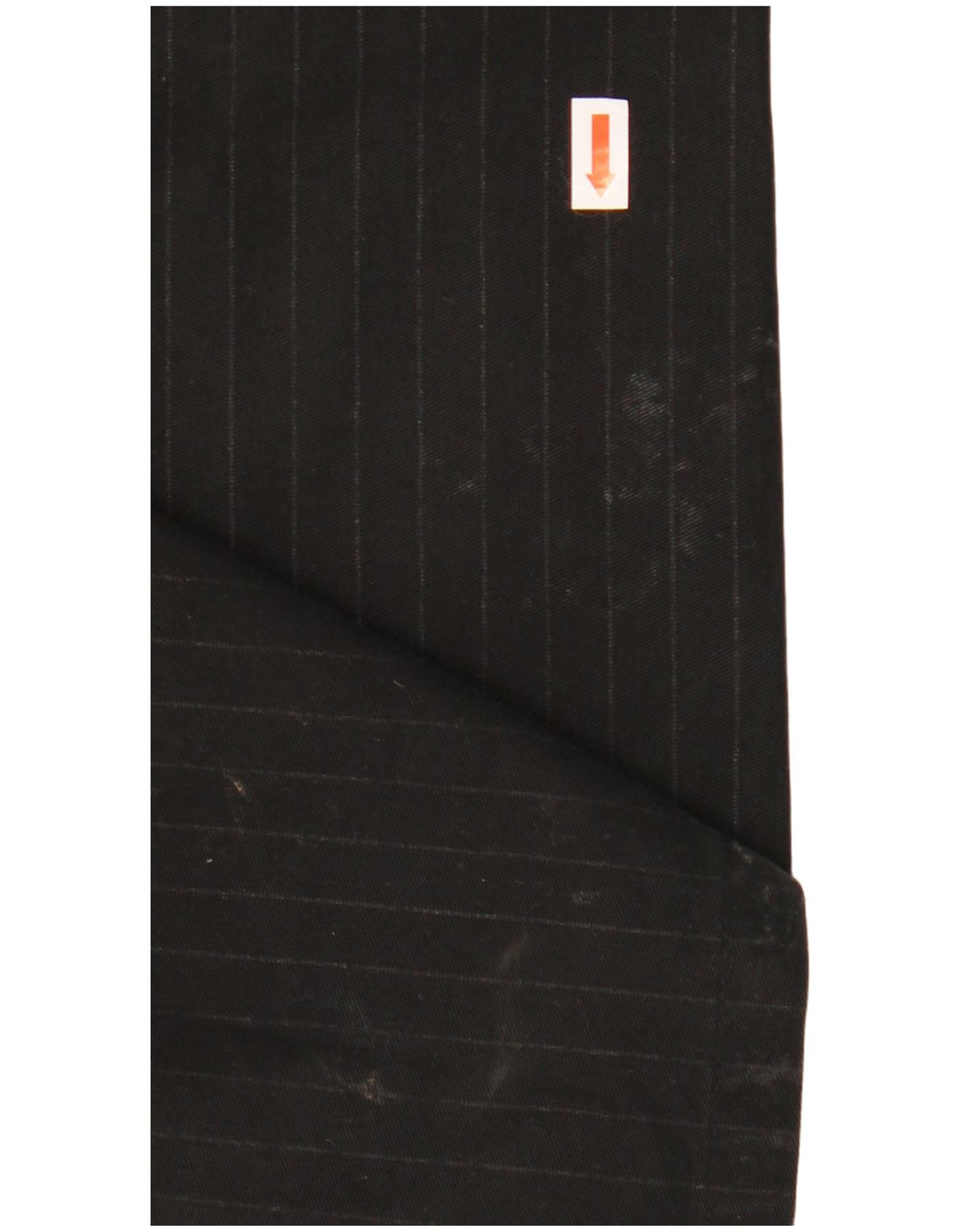 TOMMY HILFIGER Pantalón de traje recto para mujer W32 L32 Algodón a rayas negro