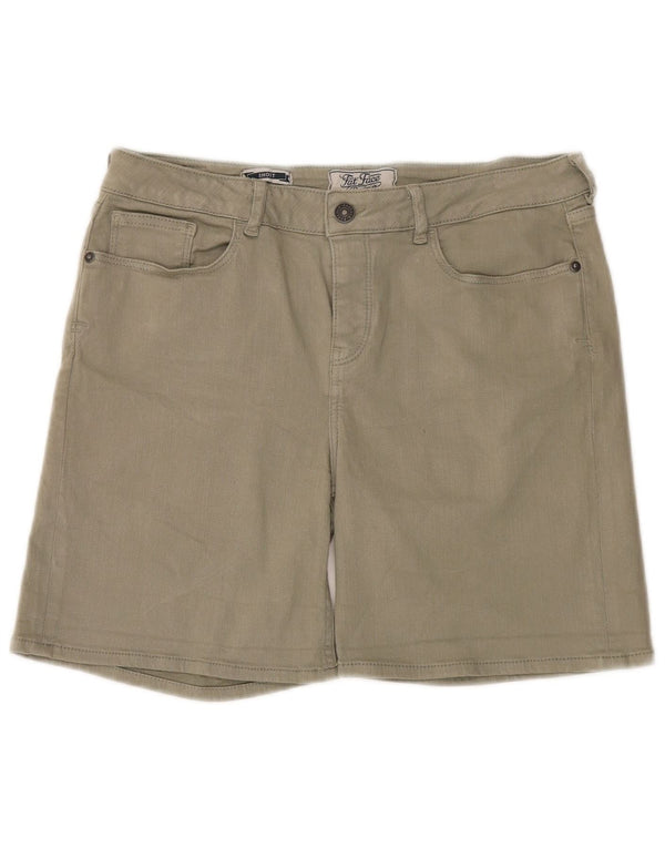 Pantalones cortos vaqueros para mujer Fat Face UK 12 Medium W32 Caqui Algodón