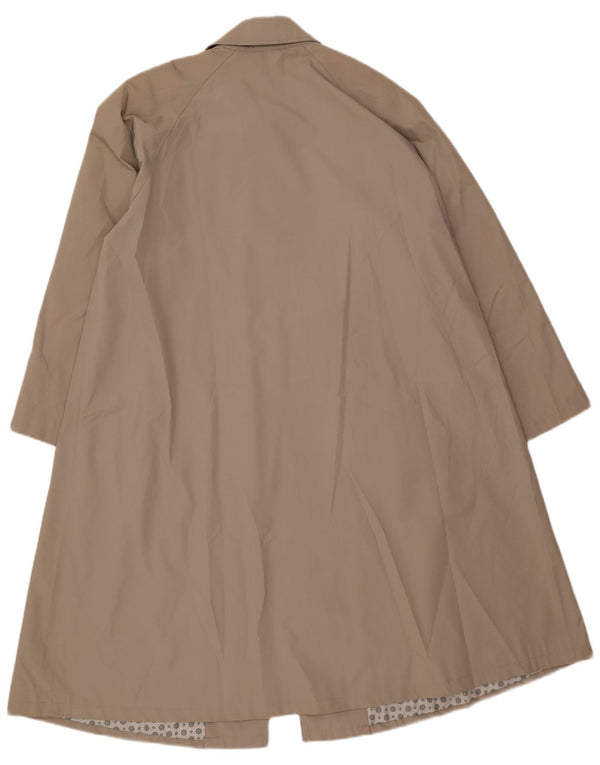 Vintage mujer oversize impermeable EU 44 XL algodón beige