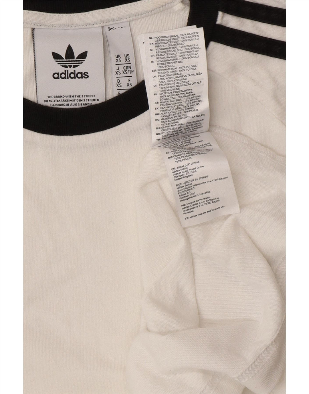 ADIDAS Camiseta Hombre Top XS Blanco Algodón