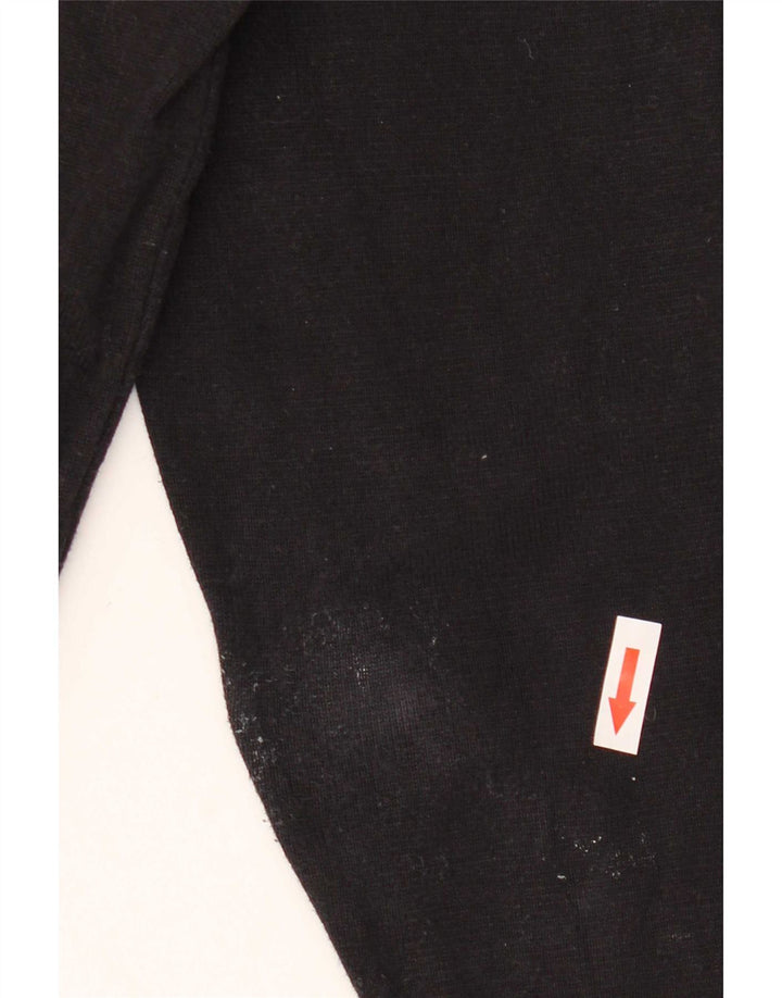 Zara Mujer Top Manga Larga UK 46 Grande Negro