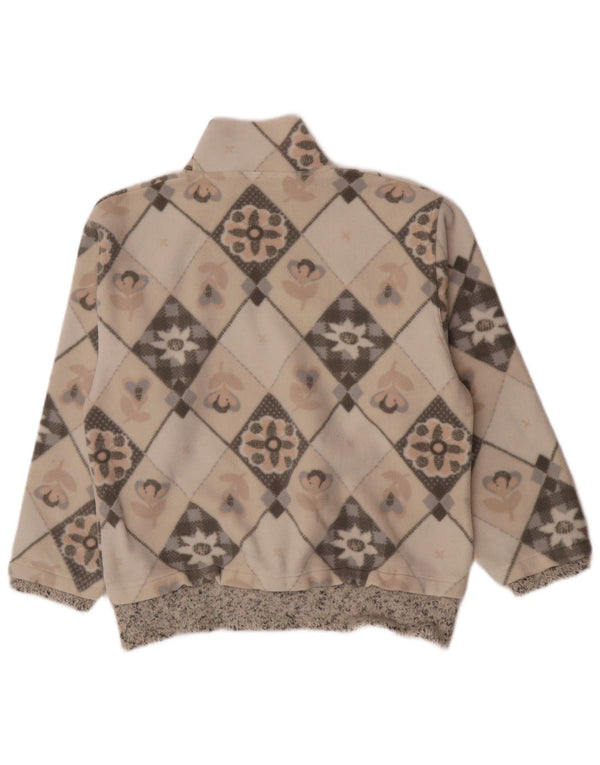 American Place Jersey de forro polar para mujer UK 44 Poliéster floral beige medio