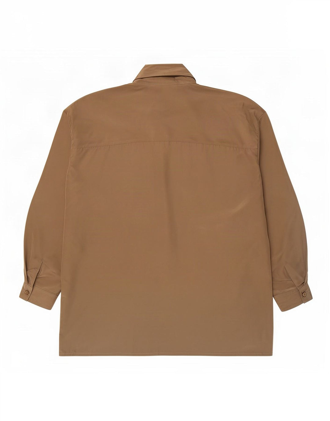 Vintage mujer camisa de gran tamaño blusa EU 46 XL Caqui