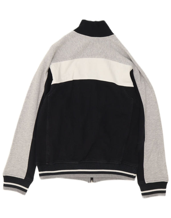 Diadora Mujer Chándal Top Chaqueta UK 40 Small Negro Colorblock Algodón