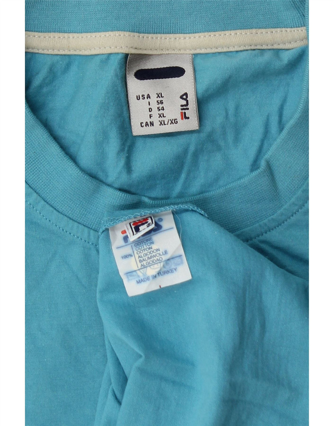 FILA Camiseta Hombre Top XL Algodón Azul