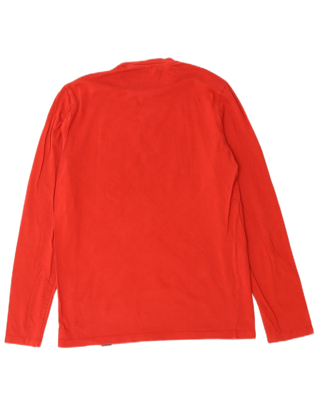 ARMANI JEANS Top gráfico para mujer manga larga UK 12 Algodón rojo medio