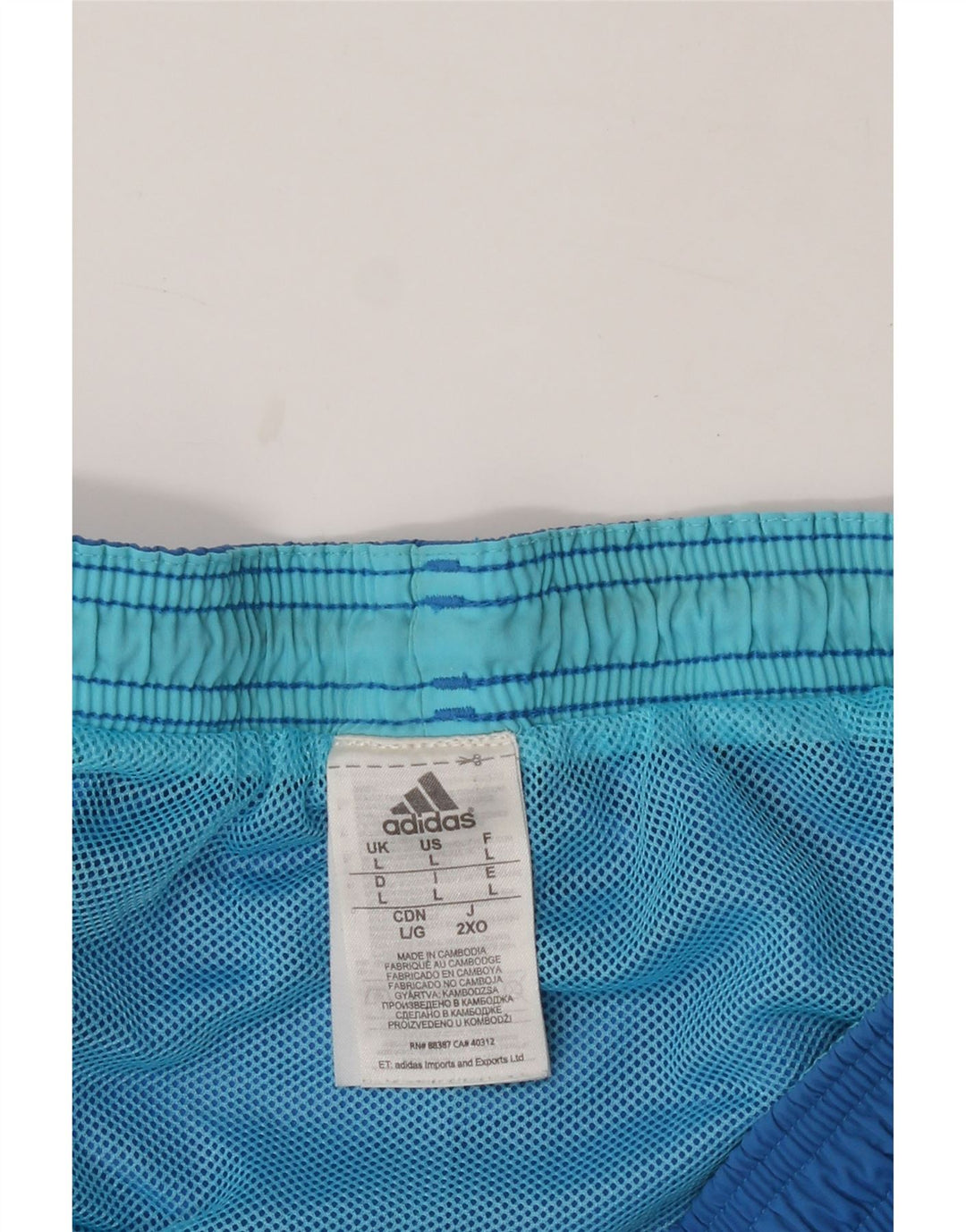 ADIDAS Mens Swimming Shorts Large Blue Polyamide