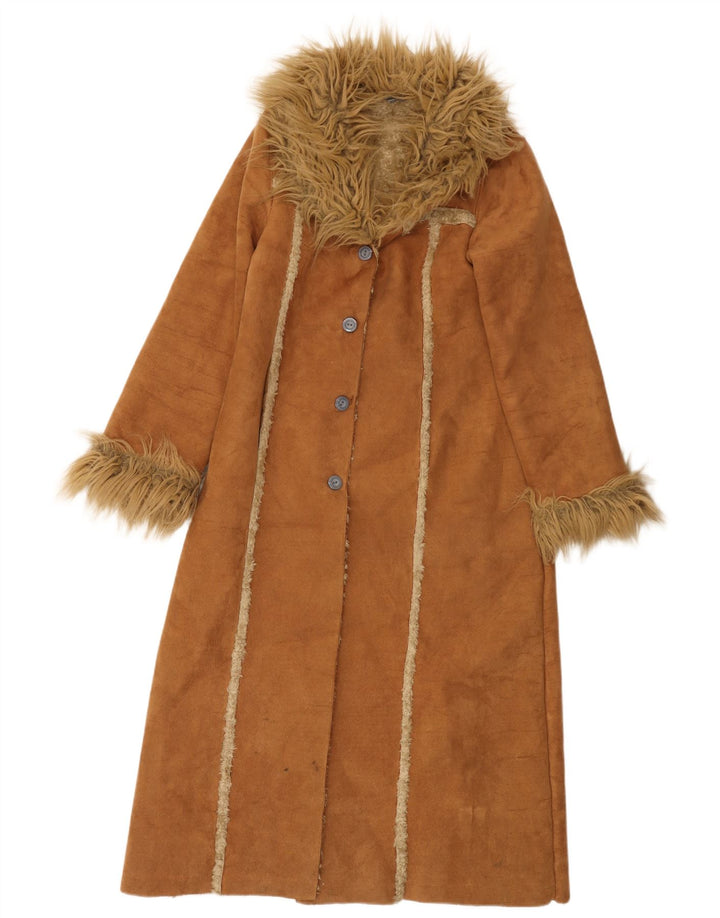 Dunnes Abrigo Sherpa para Mujer Reino Unido 8 Pequeño Beige