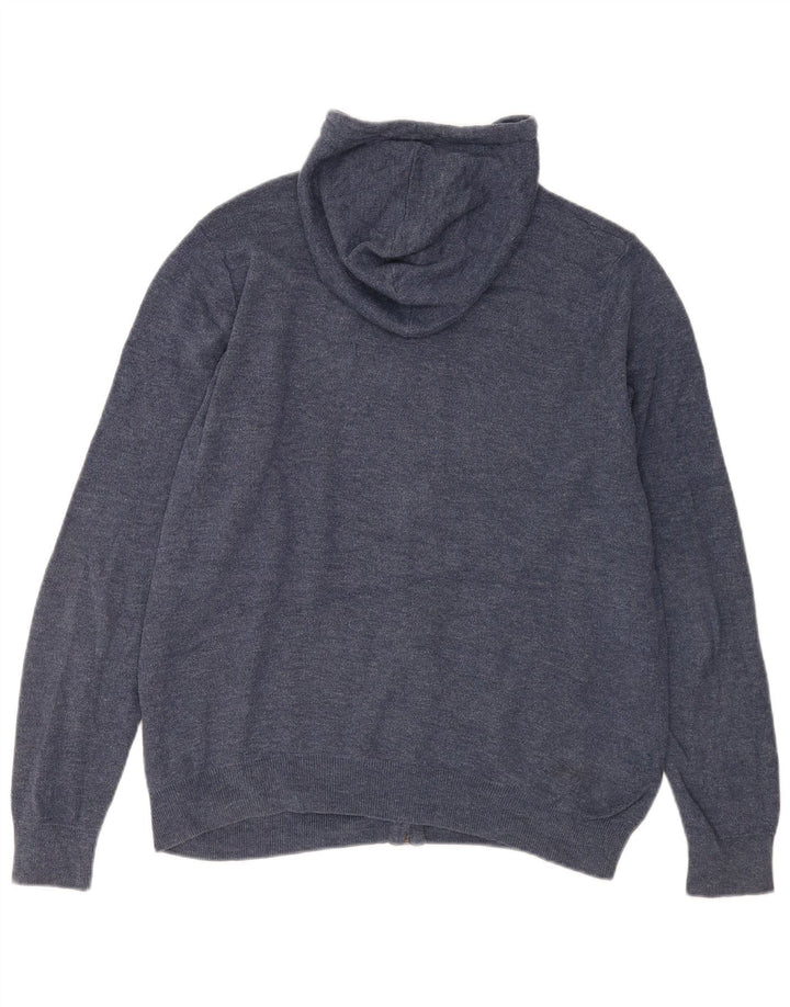 Marks & Spencer Suéter tipo cárdigan con capucha para hombre Algodón azul medio