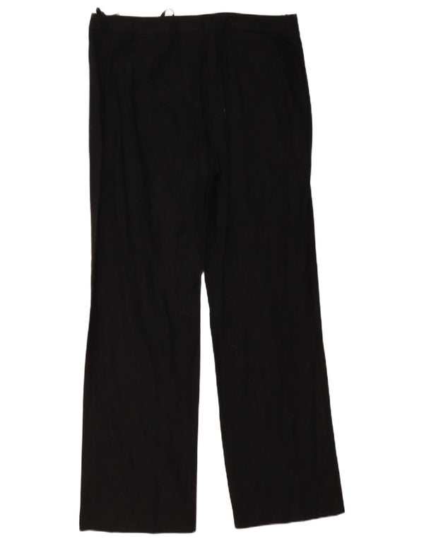 Marks & Spencer Pantalones Casuales Rectos para Mujer UK 44 Large W36 L33 Negro