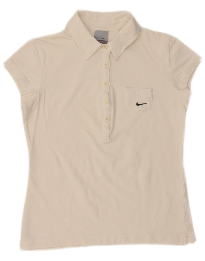 Nike Polo corto para mujer Reino Unido 10/12 Mediano Blanco