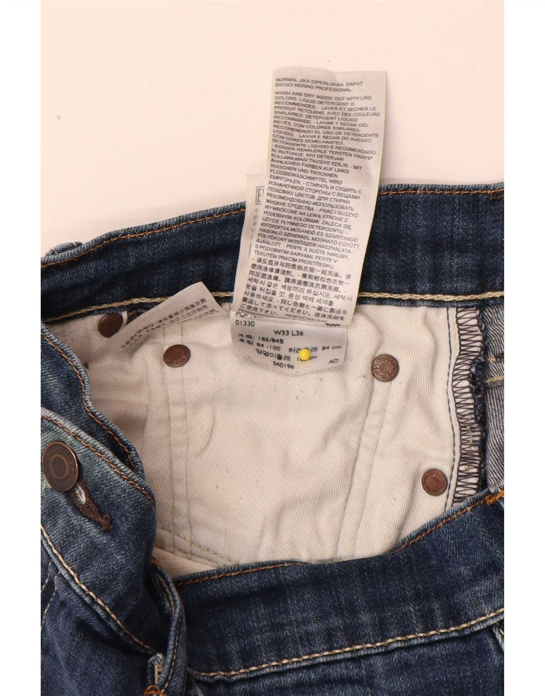 Levi's Vaqueros rectos 504 para hombre W34 L36 Algodón azul