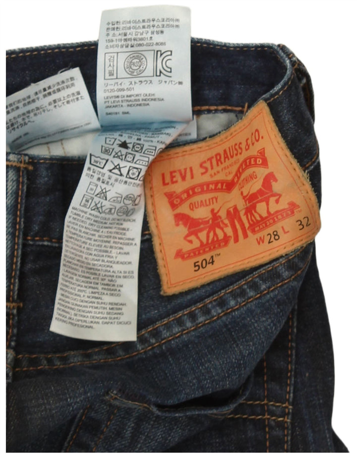 Levi's Jeans rectos 504 para hombre W28 L32 Algodón azul marino