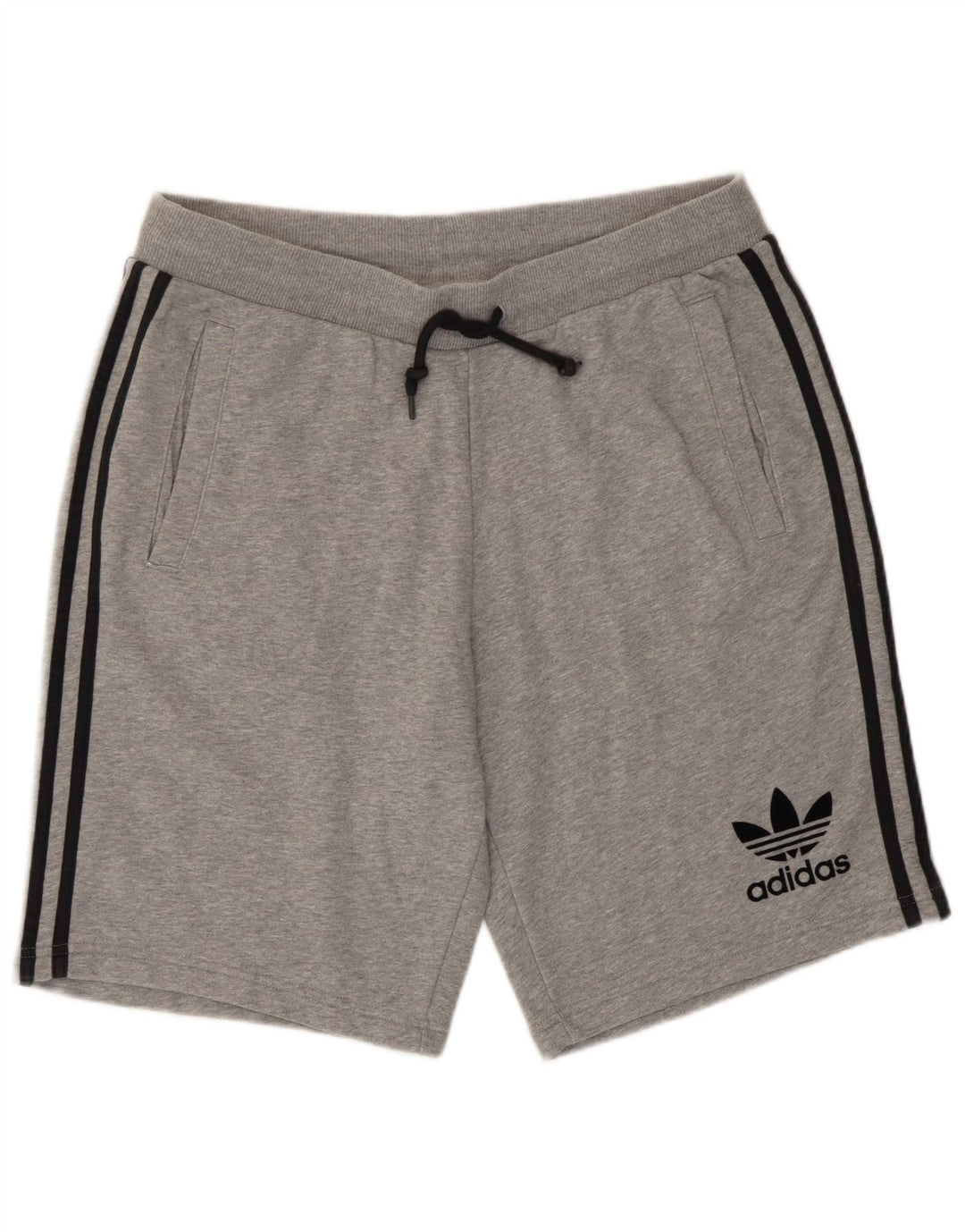 Adidas - Pantalones cortos deportivos para hombre, talla grande, gris moteado