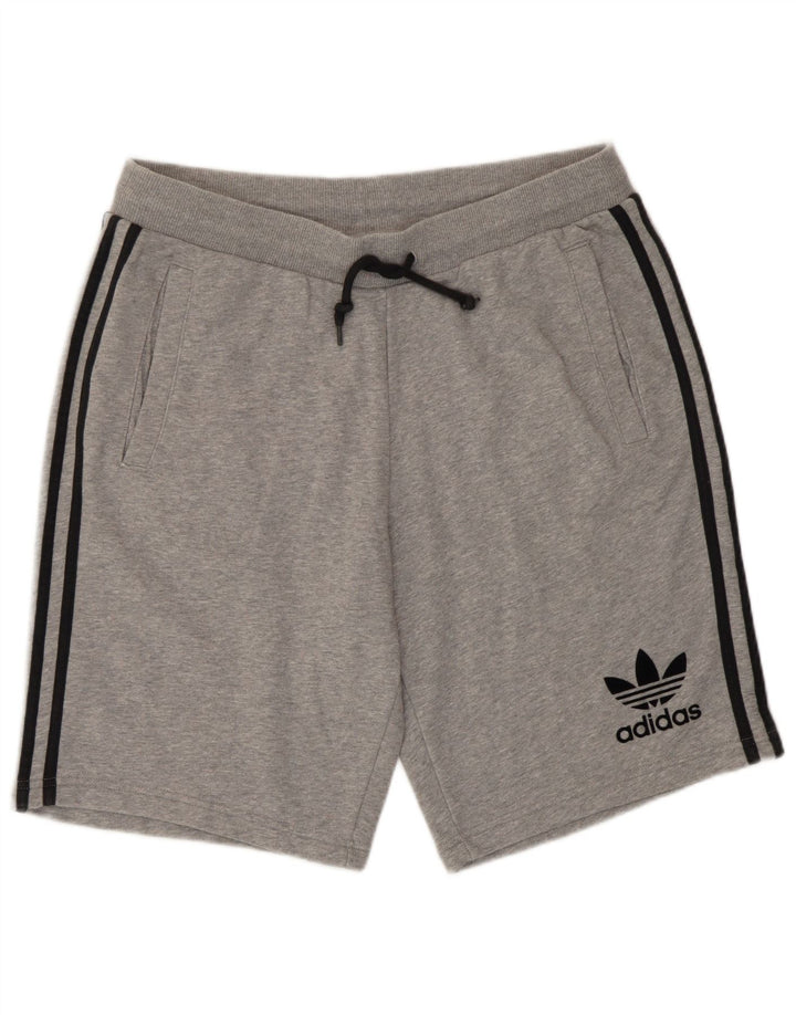 Adidas - Pantalones cortos deportivos para hombre, talla grande, gris moteado