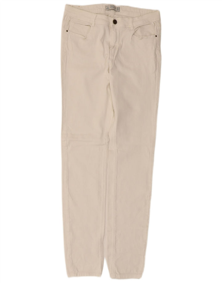 Zara Mujer Trafaluc Slim Jeans EU 40 Medium W30 L30 Blanco