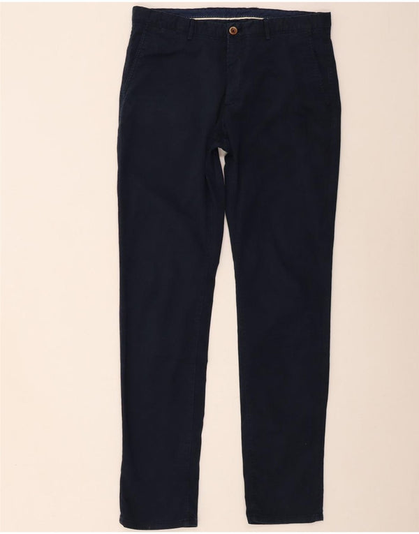 Massimo Dutti Pantalón Chino Slim Fit para Hombre EU 44 Large W34 L33 Azul Marino