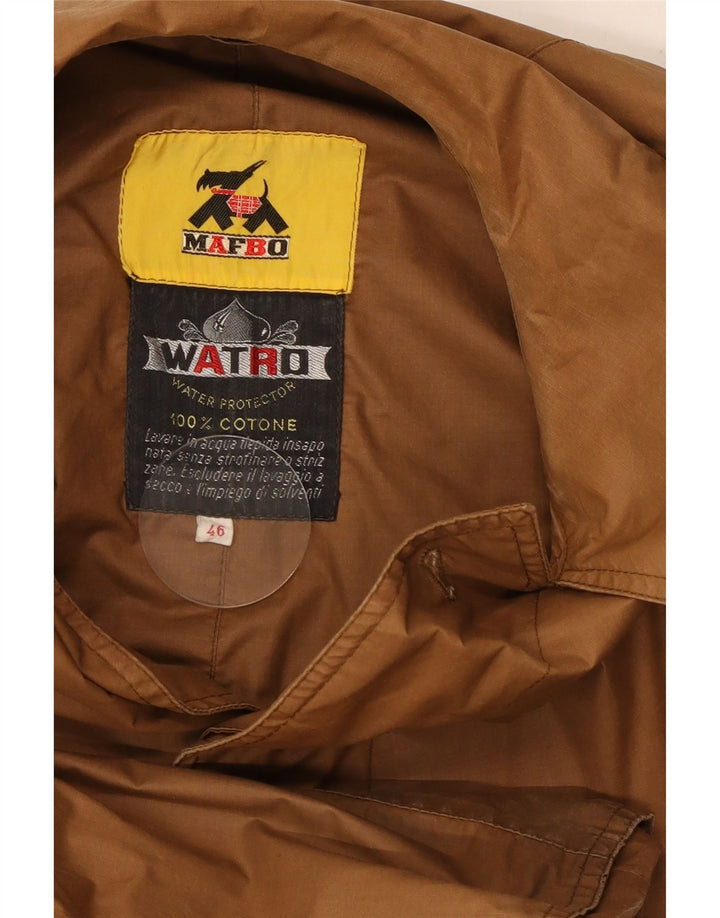 Mafbo Gabardina para hombre IT 46 Small Marrón Algodón