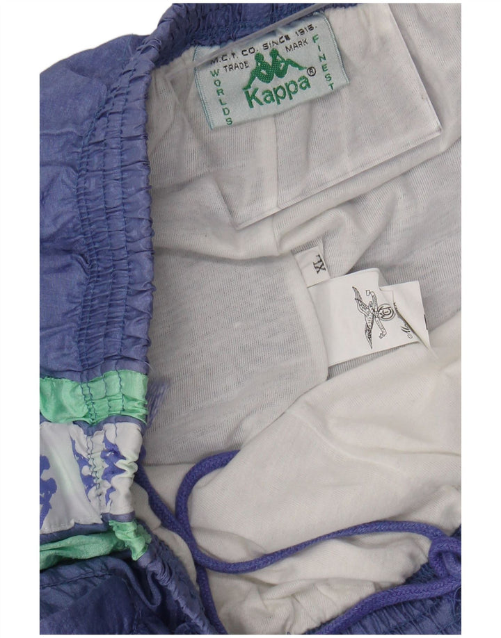 Kappa Hombre Pantalones De Chándal Gráfico XL Morado Colorblock Poliamida