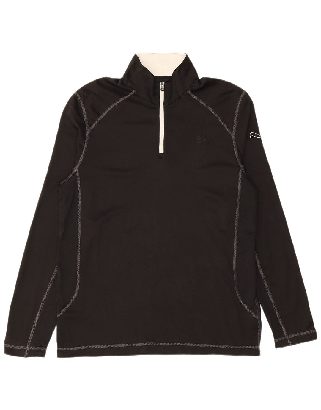 Puma - Chándal con cremallera y cuello para hombre, talla grande, color negro
