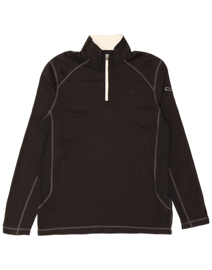 Puma - Chándal con cremallera y cuello para hombre, talla grande, color negro