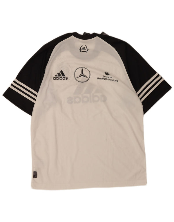 Adidas Camiseta gráfica para hombre UK 40/42 Medium Blanco Colorblock Poliéster