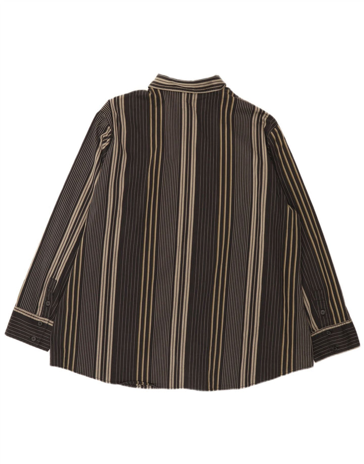 ELENA MIRO Camisa extragrande para mujer UK 40 XL Rayas negras