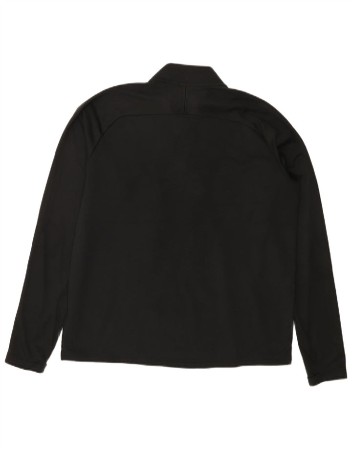 NIKE Hombre Dri Fit Zip Neck Pullover Chándal Top Grande Negro Colorblock